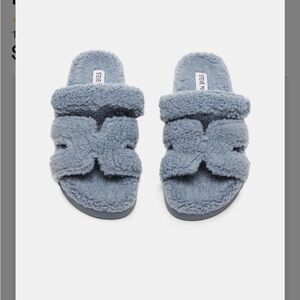 MAYVEN FAUX SHEARLING BLUE